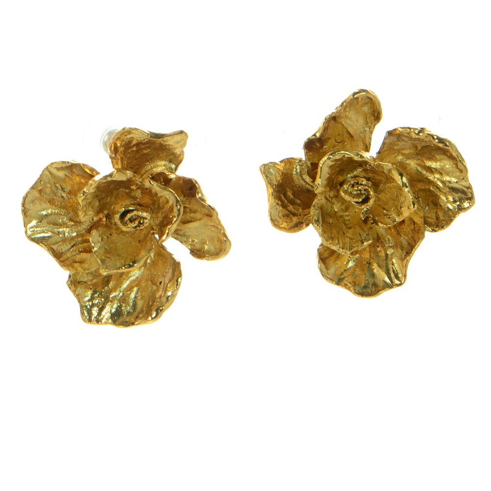 Jennifer Behr Goldtone Flower Earrings